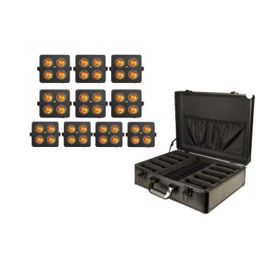   FTS 4x18W RGBWA +UV LED – Professzionális Uplight 10db + táska
