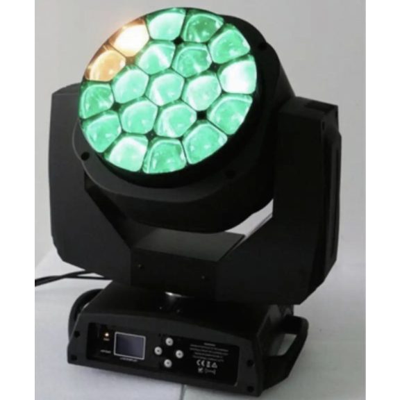 FTS Bee Eye 19x15W LED Robotlámpa – Profi mozgófejes robotlámpa