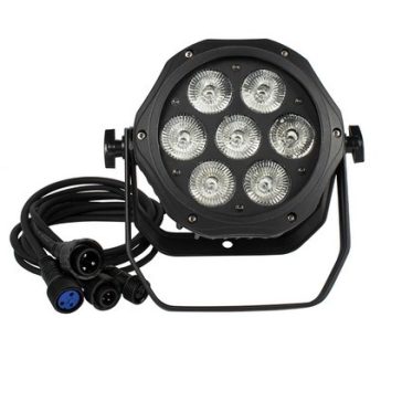   FTS LED 7x18W RGBWA+UV Alumíniumházas IP65 Kültéri Par Lámpa – Profi Színpadi Világítás