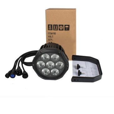   FTS LED 7x18W RGBWA+UV Alumíniumházas IP65 Kültéri Par Lámpa – Profi Színpadi Világítás