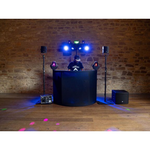 OMNITRONIC Curved Mobile Event Stand – Mobil rendezvény és DJ pult