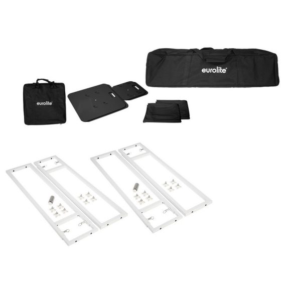 EUROLITE 2× Stage Stand Variable – Állítható rendezvény állvány szett fekete borítással és táskával