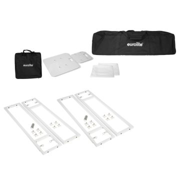   EUROLITE 2× Stage Stand Variable – Állítható rendezvény állvány szett fehér borítással és táskával