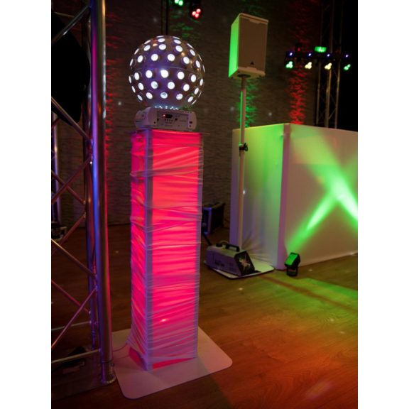 EUROLITE 2× Stage Stand Variable – Állítható rendezvény állvány szett fehér borítással és táskával