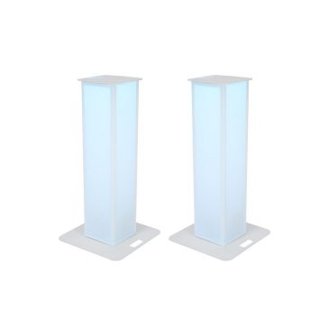   EUROLITE 2× Stage Stand 150 cm – Rendezvény állvány szett fehér borítással és táskával