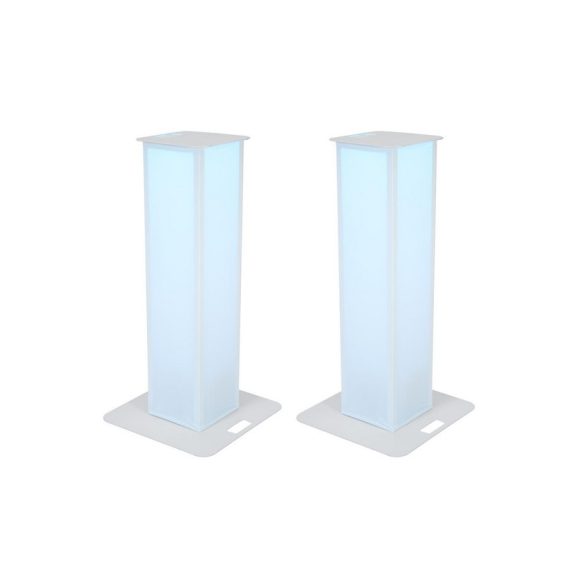 EUROLITE 2× Stage Stand 150 cm – Rendezvény állvány szett fehér borítással és táskával