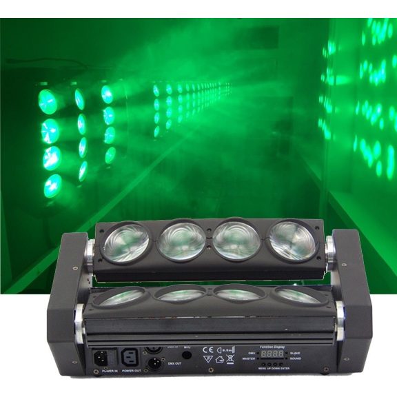 FTS Spider RGBW 8x15W Robotlámpa – Látványos Mozgófejes LED Effekt Fényrendszerekhez