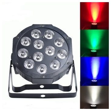   FTS LED 12x12W RGBW Par Lámpa – Profi Színpadi Világítás, DMX Vezérlés, Színes Fényhatások