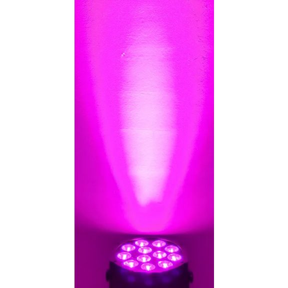 FTS LED 12x12W RGBW Par Lámpa – Profi Színpadi Világítás, DMX Vezérlés, Színes Fényhatások
