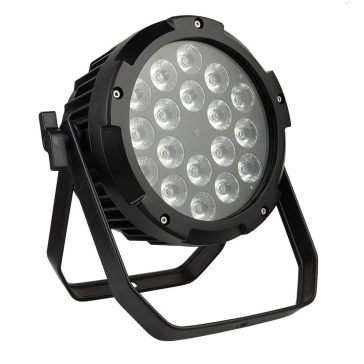   FTS RGBWA+UV 18X18W (Alumíniumházas) IP65 Kültéri Par Lámpa – Profi Színpadi Világítás, DMX Vezérlés