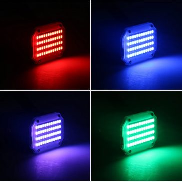   FTS Stroboszkóp RGB+W, 48 LED + Távirányító - Házibuli Fényhatás
