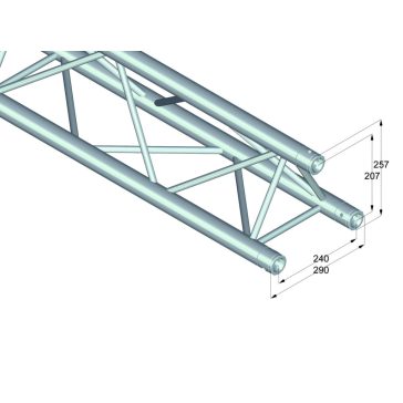   ALUTRUSS TRILOCK 6082-4000 3 pontos alumínium traverz – 4m