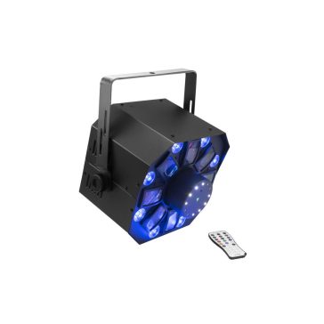   EUROLITE LED FE-1750 Hybrid Laserflower – 4-in-1 DJ Fényeffekt (Derby / Lézer / Wash / Strobe)