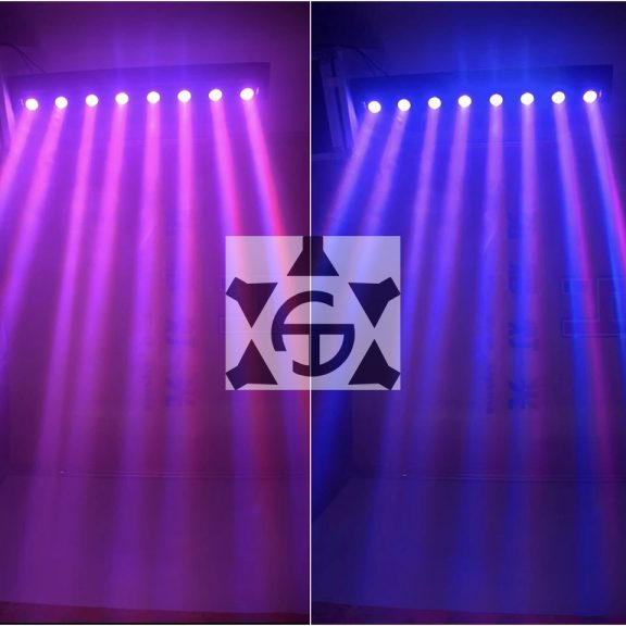 FTS LED BAR 8x12W RGBW Lámpa - DMX vezérlés, Színpadi Világítás
