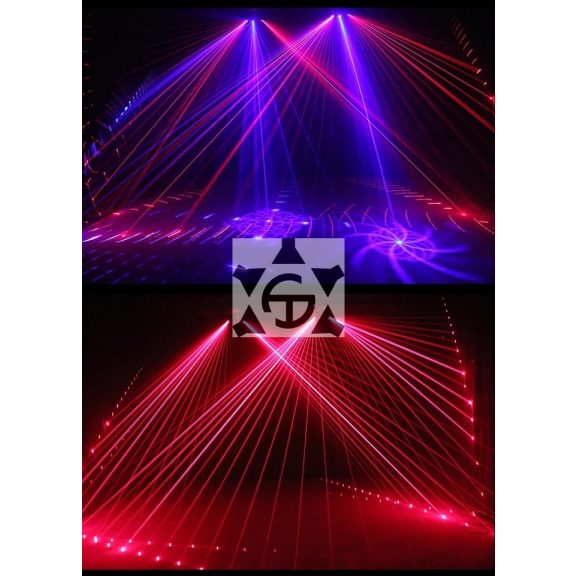 FTS RGB 6 Szemes Lézer DMX Vezérléssel – Erőteljes Lézerfény Show Rendezvényekre és Bulikra