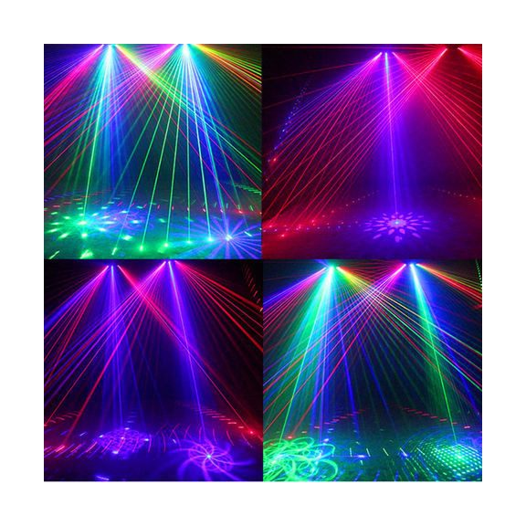 FTS RGB 6 Szemes Lézer DMX Vezérléssel – Erőteljes Lézerfény Show Rendezvényekre és Bulikra