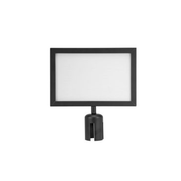   EUROLITE Információs / Jelző Tábla Kordonhoz – 317×215 mm, Fekete