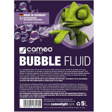   Cameo Bubble Fluid 5L – Professzionális Buborékfolyadék Buborékgépekhez