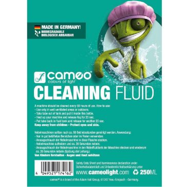   Cameo CLEANING FLUID 0,25 L speciális folyadék füstgépek tisztításához