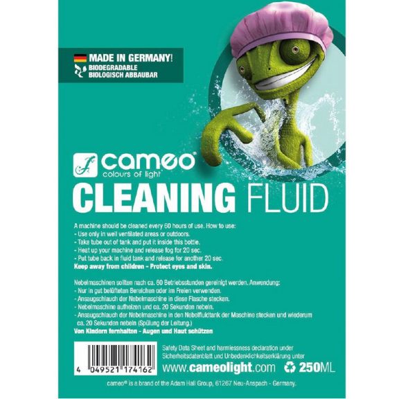 Cameo CLEANING FLUID 0,25 L speciális folyadék füstgépek tisztításához
