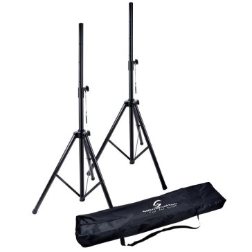   SOUNDSATION SPST-SET-AIR-BK - Légrugós hangfal állvány szett hordozó tokkal