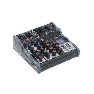   SOUNDSATION MIOMIX 202M - 4-csatornás Professzionális Audió keverő Media Player,BT és Digital Echo effektel