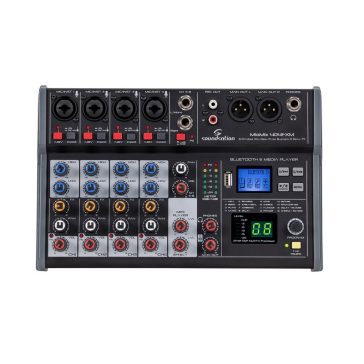   SOUNDSATION MIOMIX 404FXM - 6-csatornás Professzionális Audió keverő Media Player,BT és 24-bit Digital Multi-Effect funkcióval
