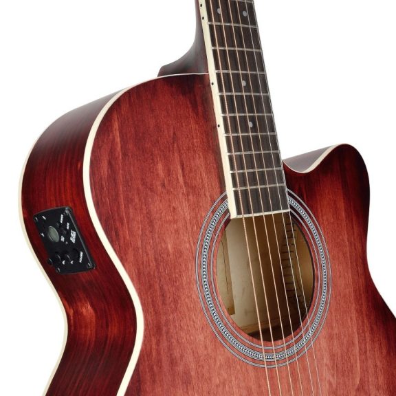 SOUNDSATION SAGUARO-HW-CE RD - Hand wiped cutaway akusztikus gitár előerősítővel