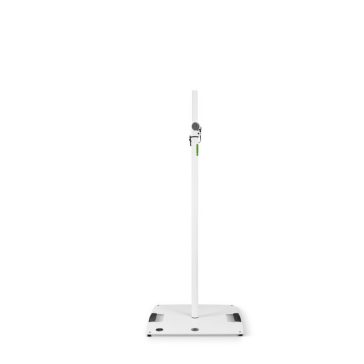   Gravity LS 431 W – Lámpa Állvány, 2,4 m Magasra Kitolható, Négyzetes Acél Talp 3 x M20-as Menettel, Fehér
