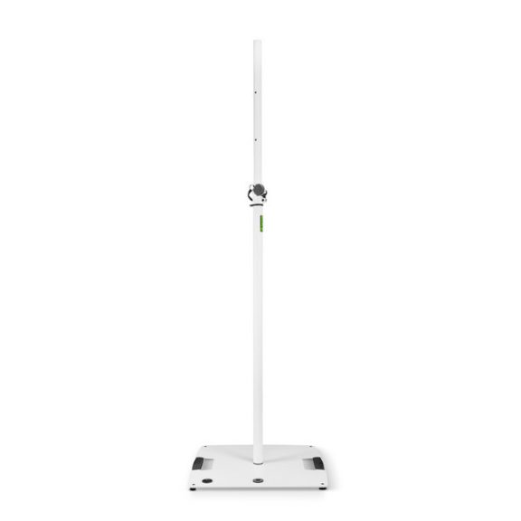 Gravity LS 431 W – Lámpa Állvány, 2,4 m Magasra Kitolható, Négyzetes Acél Talp 3 x M20-as Menettel, Fehér