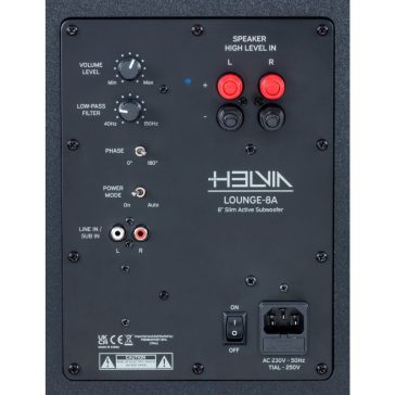 HELVIA LOUNGE-8ABK - 8" Vékony aktív mélynyomó