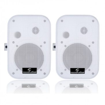   Soundsation SPWM-05V-WH 100 Volt passzív hangfalpár 5″ mélyhangszóróval és falitartóval (fehér kivitel)