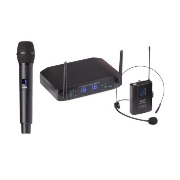   SOUNDSATION WF-U216HP Dupla 16 csatornás vezetéknélküli mikrofon szett kézi mikrofonnal és zsebadóval