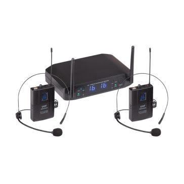   SOUNDSATION  WF-U216PP Dupla 16 csatornás vezetéknélküli mikrofon szett két zsebadóval és két headsettel