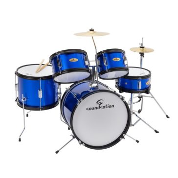   SOUNDSATION JDK100-BL - Junior dobszett, 5 részes, Metál kék