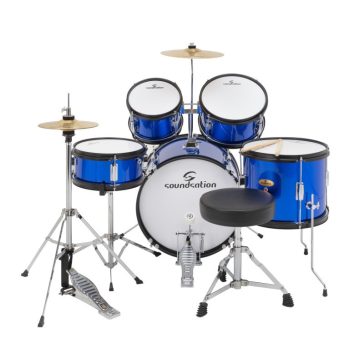   SOUNDSATION JDK100-BL - Junior dobszett, 5 részes, Metál kék
