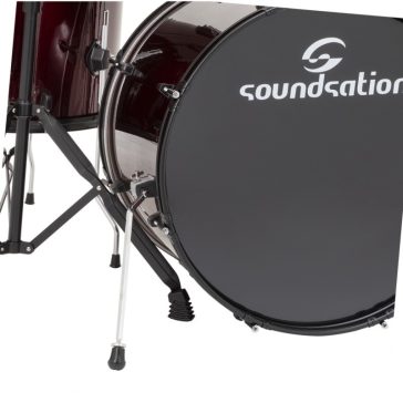   SOUNDSATION EDK22B-WR - 5 részes dobszett, hársfa testtel, sárgaréz cintányérokkal, Borvörös