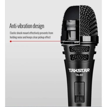   TAKSTAR TA-60 - Live Performers Dynamic Microphone with supercardiod polar pattern