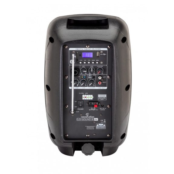  Soundsation GO-SOUND 8AIR - 8 akkumulátoros PA rendszer MP3, BT VHF mikrofonnal és Go-Sound Air applikációs vezérléssel