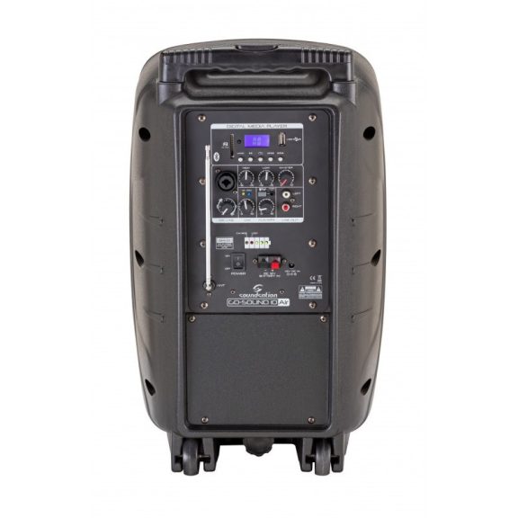 Soundsation GO-SOUND 10AIR -  akkumulátoros PA rendszer MP3, BT VHF mikrofonnal és Go-Sound Air applikációs vezérléssel