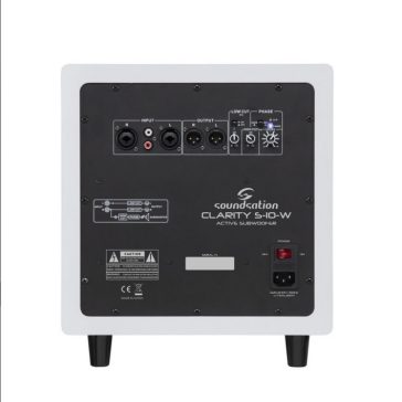   CLARITY S-10-W - 10-os aktív studio mélynyomó, fehér színben