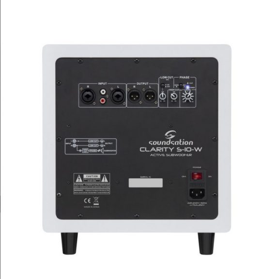 CLARITY S-10-W - 10-os aktív studio mélynyomó, fehér színben