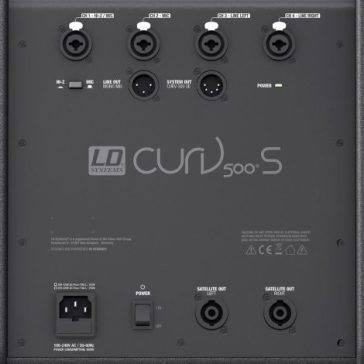   LD Systems CURV 500 AVS hordozható array rendszer, hangfalkábelekkel, fekete