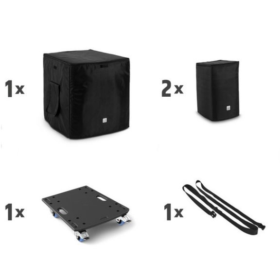 LD Systems DAVE 12 G4X BAG SET kerekes szállítólap és védőhuzat készlet a DAVE 12 G4X rendszerhez