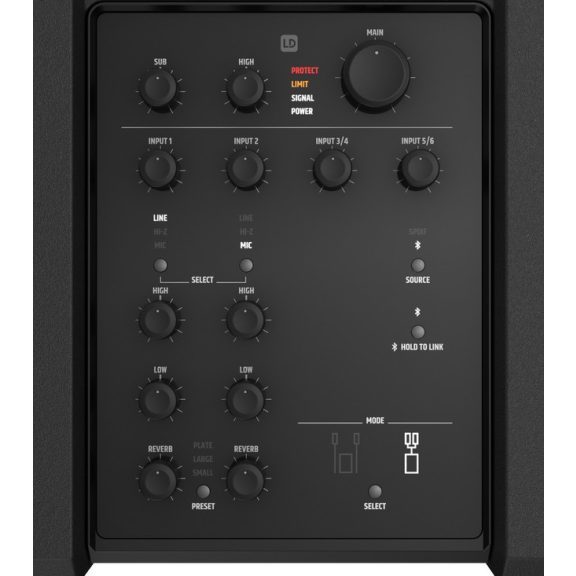LD Systems DAVE 10 G4X kompakt 10"-os aktív 2.1-es PA rendszer
