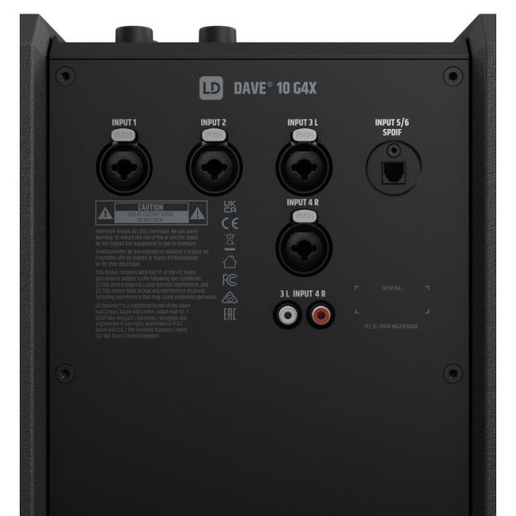 LD Systems DAVE 10 G4X kompakt 10"-os aktív 2.1-es PA rendszer