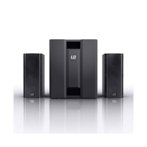 LD Systems DAVE 8 ROADIE hordozható 8”-os aktív multimédia rendszer 3-csatornás keverővel