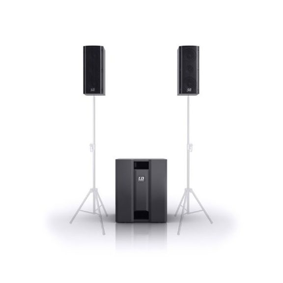 LD Systems DAVE 8 ROADIE hordozható 8”-os aktív multimédia rendszer 3-csatornás keverővel