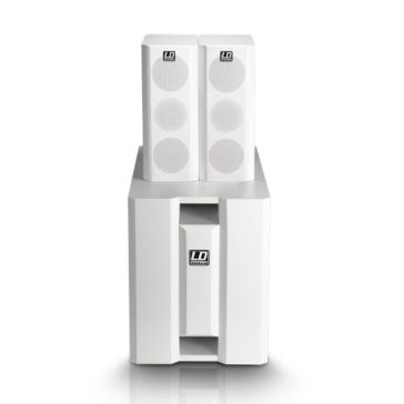   LD Systems DAVE 8 XS W aktív, kompakt 8"-os PA rendszer, fehér