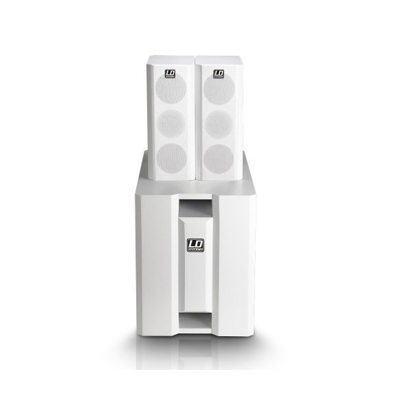 LD Systems DAVE 8 XS W aktív, kompakt 8"-os PA rendszer, fehér